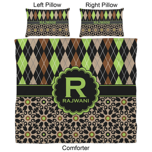 Argyle & Moroccan Mosaic Comforter Set - King - Approval