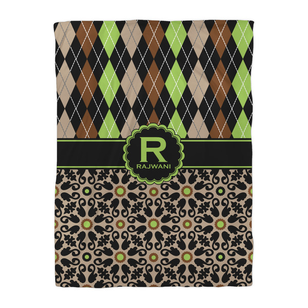 Argyle & Moroccan Mosaic Comforter - Twin XL - Front