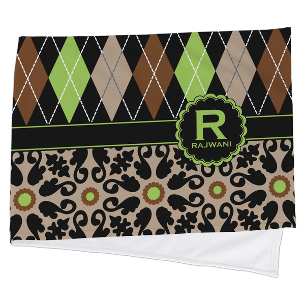 Custom Argyle & Moroccan Mosaic Cooling Towel (Personalized)