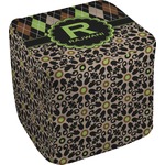 Argyle & Moroccan Mosaic Cube Pouf Ottoman - 18" (Personalized)