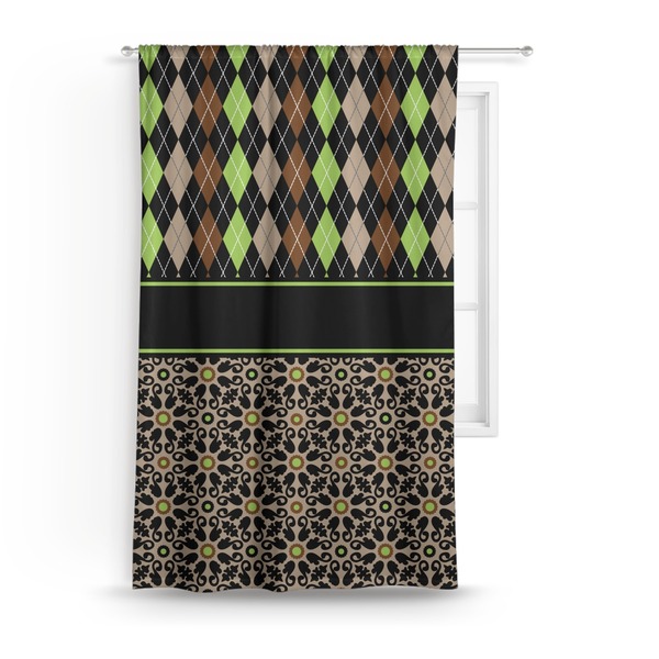 Custom Argyle & Moroccan Mosaic Curtain - 50"x84" Panel