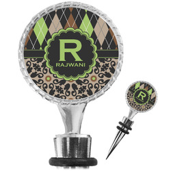 Argyle & Moroccan Mosaic Wine Bottle Stopper (Personalized)