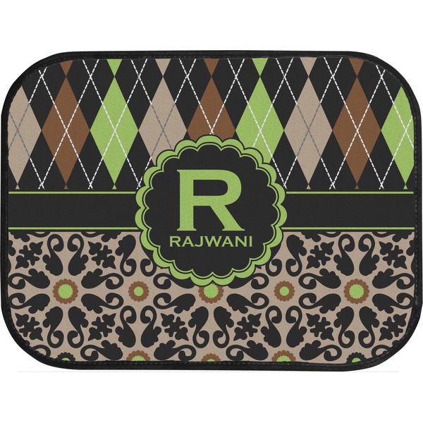 Argyle & Moroccan Mosaic Custom Car Floor Mats (Back Seat)