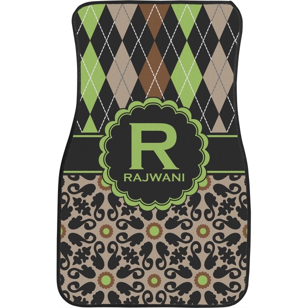 Argyle & Moroccan Mosaic Custom Car Floor Mats (Front Seat)