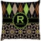 Argyle & Moroccan Mosaic Decorative Pillow Case (Personalized)