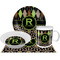 Argyle & Moroccan Mosaic Dinner Set - 4 Pc (Personalized)