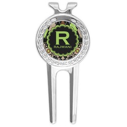 Argyle & Moroccan Mosaic Golf Divot Tool & Ball Marker (Personalized)