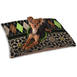 Argyle & Moroccan Mosaic Dog Bed - Small w/ Name and Initial