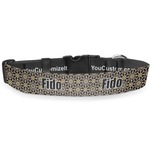 Argyle & Moroccan Mosaic Deluxe Dog Collar - Extra Large (16" to 27") (Personalized)