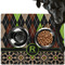 Argyle & Moroccan Mosaic Dog Food Mat - Large LIFESTYLE