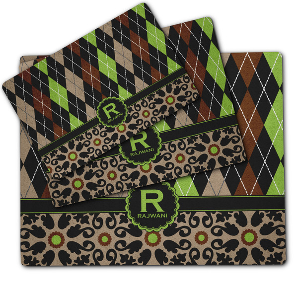 Argyle & Moroccan Mosaic Dog Food Mat - MAIN (sm, med, lrg)