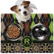 Argyle & Moroccan Mosaic Dog Food Mat - Medium w/ Name and Initial