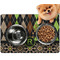 Argyle & Moroccan Mosaic Dog Food Mat - Small LIFESTYLE