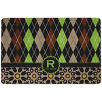 Argyle & Moroccan Mosaic Dog Food Mat w/ Name and Initial