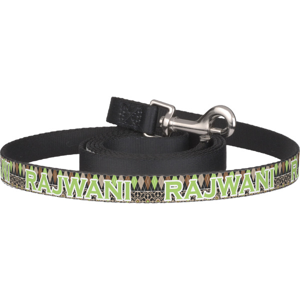 Custom Argyle & Moroccan Mosaic Dog Leash (Personalized)