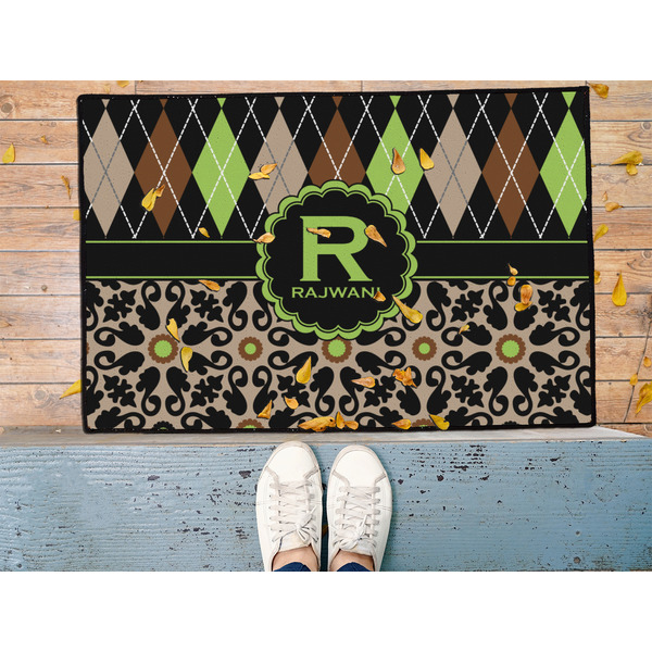 Argyle & Moroccan Mosaic Door Mat - LIFESTYLE (Med)