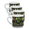 Argyle & Moroccan Mosaic Double Shot Espresso Mugs - Set of 4 Front