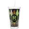 Argyle & Moroccan Mosaic Double Wall Tumbler with Straw (Personalized)