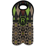Argyle & Moroccan Mosaic Wine Tote Bag (2 Bottles) (Personalized)