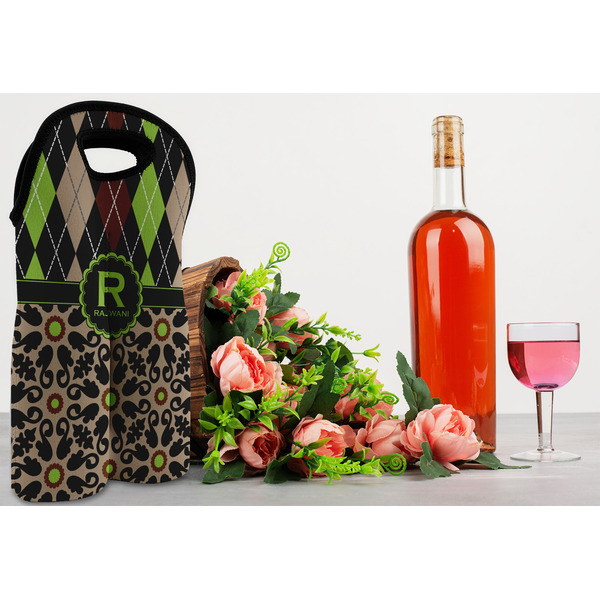 Argyle & Moroccan Mosaic Double Wine Tote - LIFESTYLE (new)