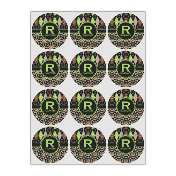 Argyle & Moroccan Mosaic Drink Topper - Small - Set of 12