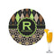 Argyle & Moroccan Mosaic Printed Drink Topper - 2.15" (Personalized)