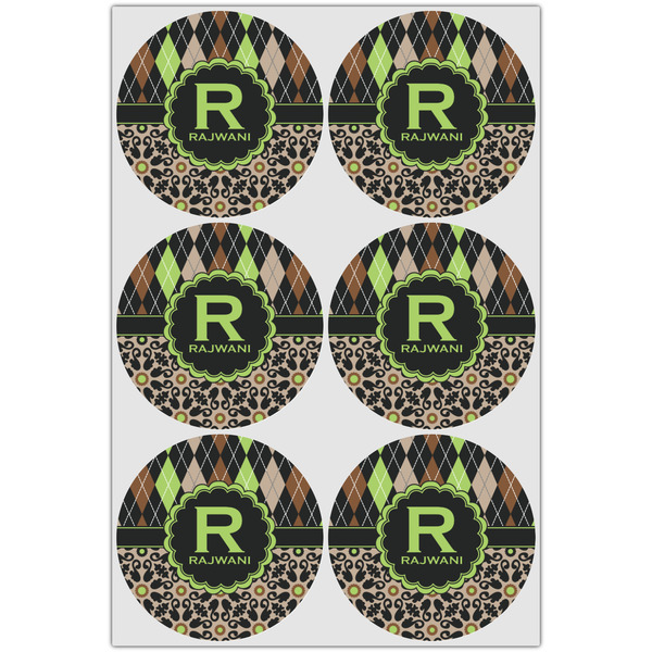 Argyle & Moroccan Mosaic Drink Topper - XLarge - Set of 6