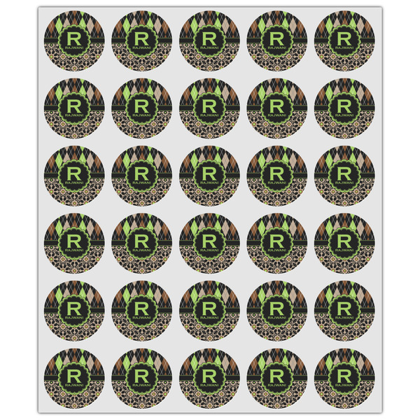 Argyle & Moroccan Mosaic Drink Topper - XSmall - Set of 30