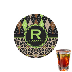 Argyle & Moroccan Mosaic Printed Drink Topper - 1.5" (Personalized)