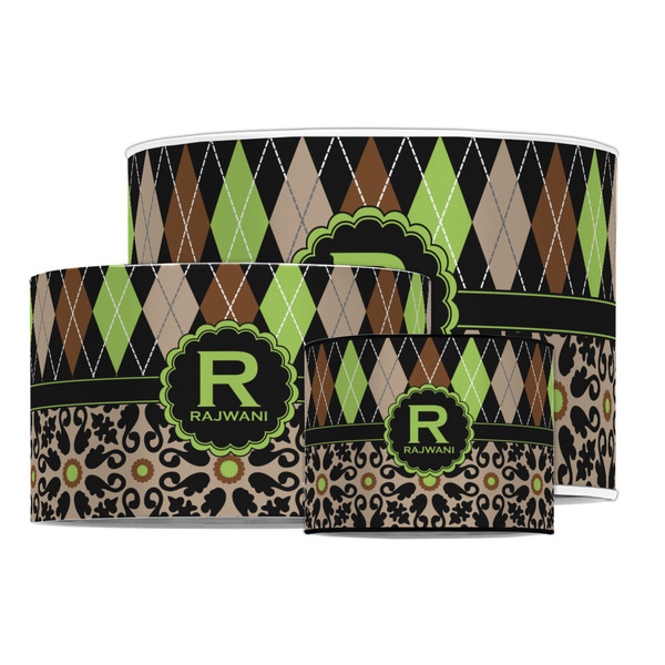 Argyle & Moroccan Mosaic Drum Lampshades - MAIN