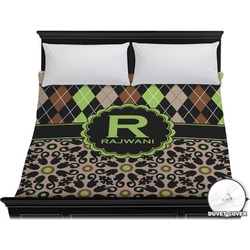 Argyle & Moroccan Mosaic Duvet Cover - King (Personalized)