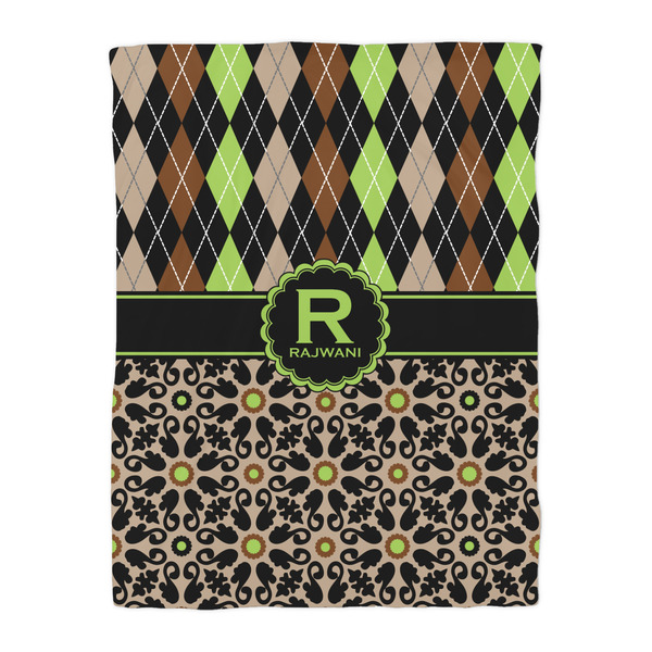 Argyle & Moroccan Mosaic Duvet Cover - Twin - Front