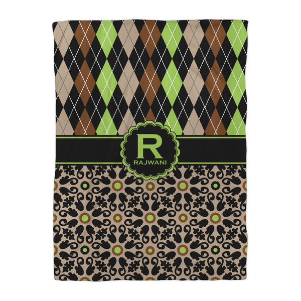 Argyle & Moroccan Mosaic Duvet Cover - Twin XL - Front