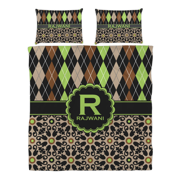 Argyle & Moroccan Mosaic Duvet cover Set - Queen - Alt Approval