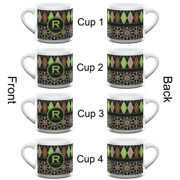 Argyle & Moroccan Mosaic Espresso Cup - 6oz (Double Shot Set of 4) APPROVAL