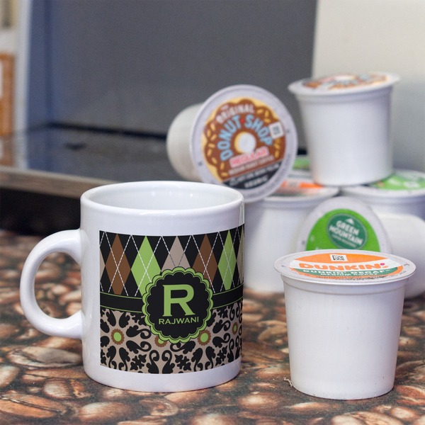 Argyle & Moroccan Mosaic Espresso Cup - Single Lifestyle