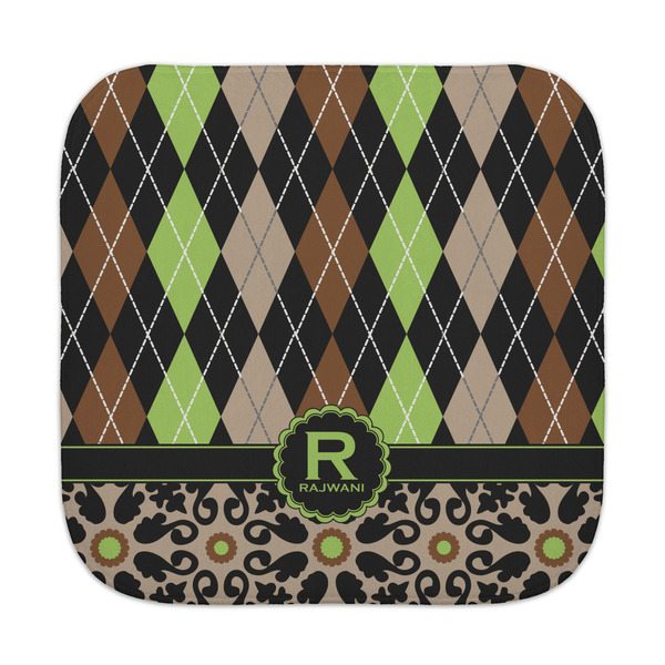 Custom Argyle & Moroccan Mosaic Face Towel (Personalized)