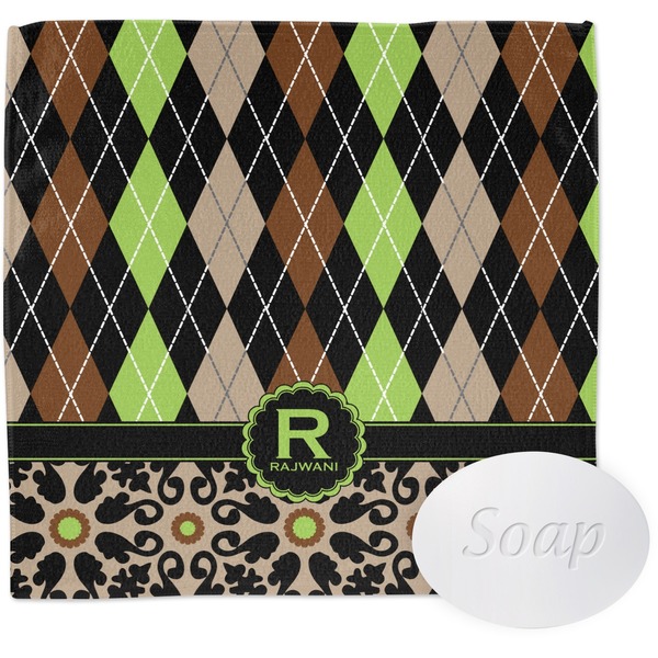 Custom Argyle & Moroccan Mosaic Washcloth (Personalized)