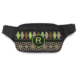 Argyle & Moroccan Mosaic Fanny Pack - Modern Style (Personalized)