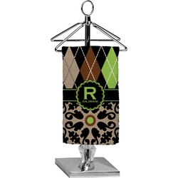 Argyle & Moroccan Mosaic Finger Tip Towel - Full Print (Personalized)