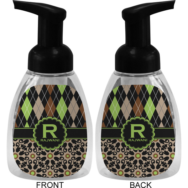 Argyle & Moroccan Mosaic Foam Soap Bottle (Front & Back)