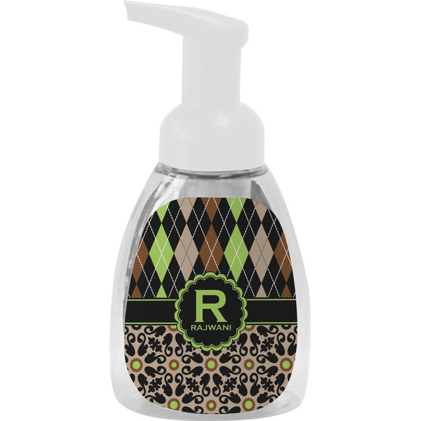 Custom Argyle & Moroccan Mosaic Foam Soap Bottle (Personalized)