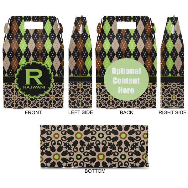 Argyle & Moroccan Mosaic Gable Favor Box - Approval