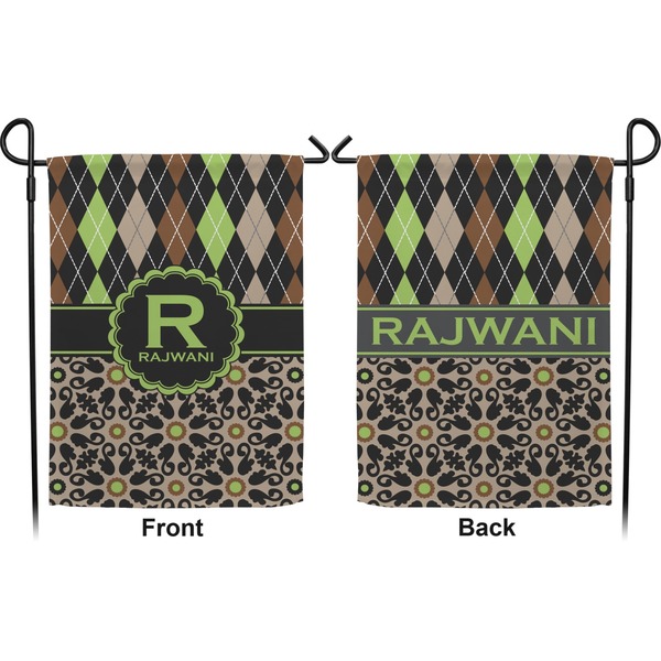 Argyle & Moroccan Mosaic Garden Flag - Double Sided Front and Back