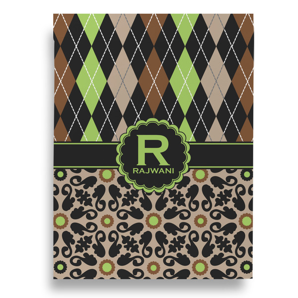 Argyle & Moroccan Mosaic Garden Flags - Large - Single Sided - FRONT