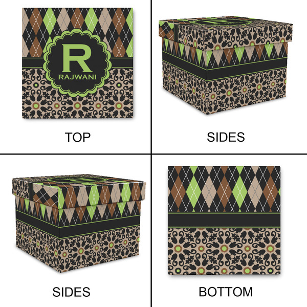 Argyle & Moroccan Mosaic Gift Boxes with Lid - Canvas Wrapped - XX-Large - Approval