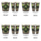 Argyle & Moroccan Mosaic Glass Shot Glass - with gold rim - Set of 4 - APPROVAL