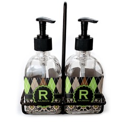 Argyle & Moroccan Mosaic Glass Soap & Lotion Bottles (Personalized)