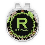Argyle & Moroccan Mosaic Golf Ball Marker - Hat Clip - Silver