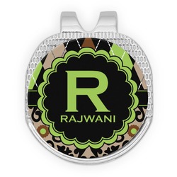 Argyle & Moroccan Mosaic Golf Ball Marker - Hat Clip - Silver